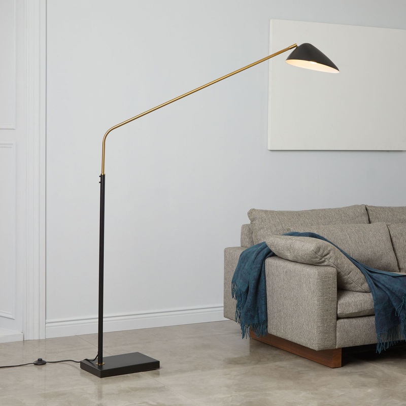 Overarching Curvilinear Mid Century Floor Lamp