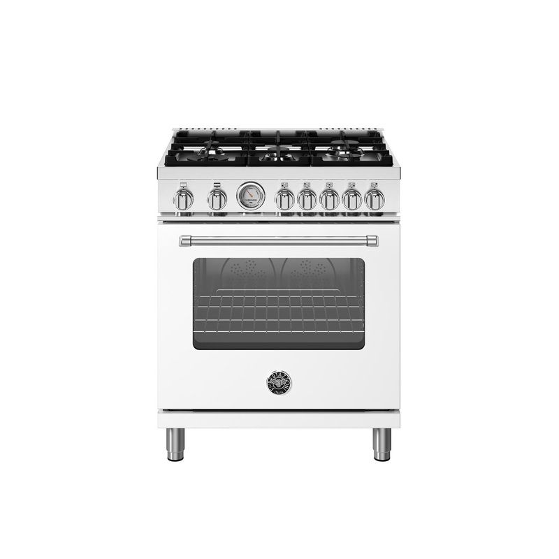 Bertazzoni MAS305GASBIV 30 Inch All Gas Range, 5 Burners Bianco Matt