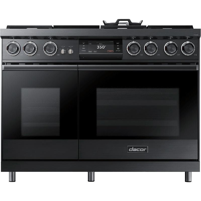 Dacor DOP48M96DHM 48″ Pro Dual-Fuel Steam Range, Graphite Stainless Steel, Natural Gas/High Altitude