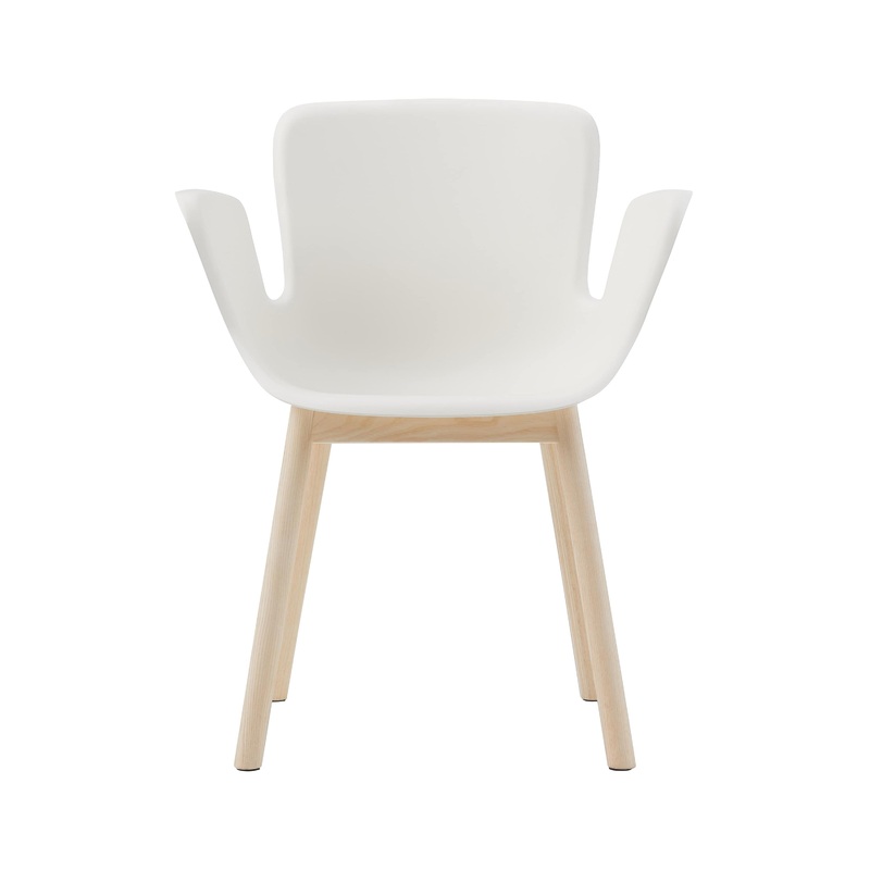 Juli Plastic Chair with Wood Leg