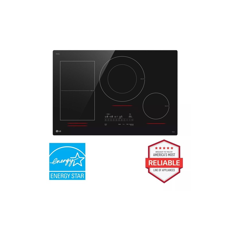 Lg CBIH3017BE 30″ Smart Induction Cooktop With Ultraheat 5.0Kw Element
