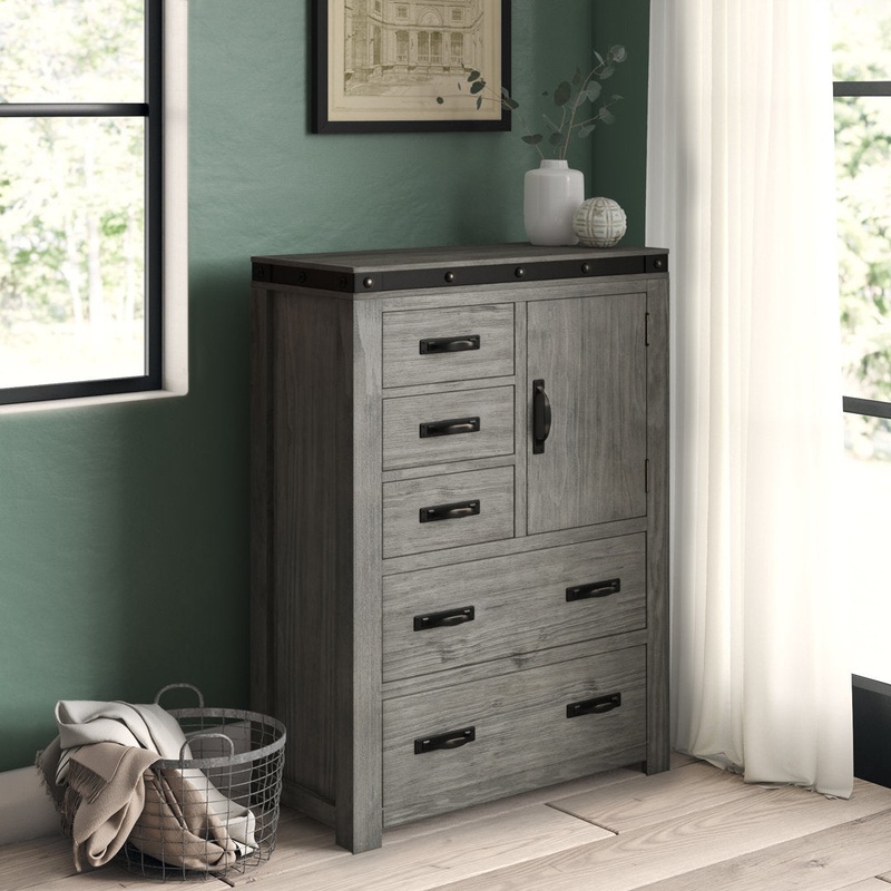 Serena 5 Drawer 38” W Gentleman’s Chest Sand & Stable
