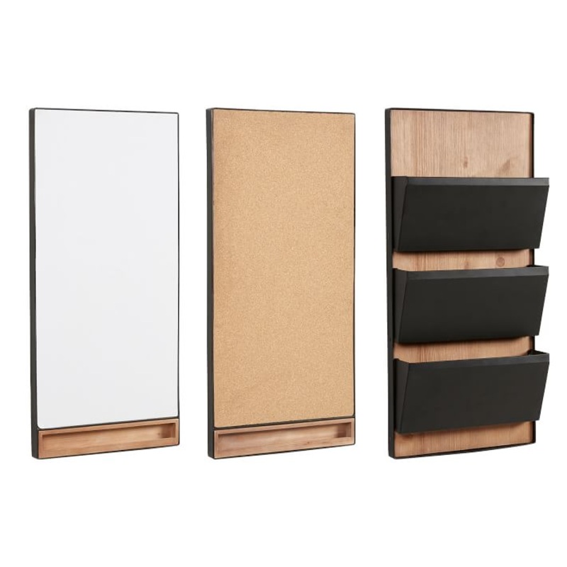 TRENTON 3 PIECE ESSENTIAL ORGANIZATION SET WITH CORKBOARD