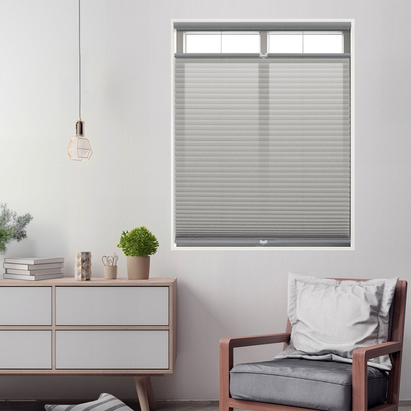 1 inch Cordless Semi-Sheer Light Filtering Top Down Bottom Up Cellular Shade Symple Stuff Blind Size: 23″W x 64″L Finish: Gray Cloud