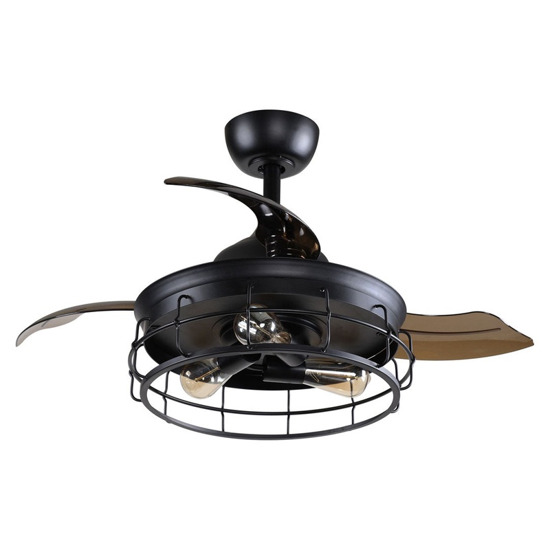 36” Robichaux 3 – Blade Retractable Blades Ceiling Fan with Remote Control and Light Kit Included Trent Austin Design