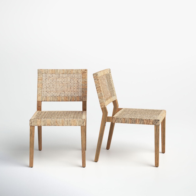 Alani Side Chair in Natural Brown (Set of 2) Joss & Main