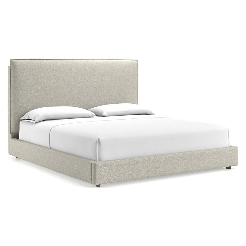 Lotus Upholstered King Bed with 53.5″ Headboard