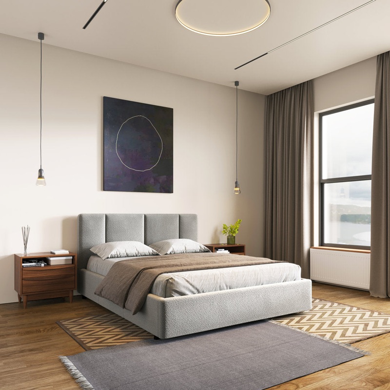 Ruthie Upholstered Bed Hokku Designs Color: Gray Size: Queen