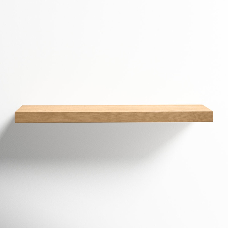 Sherice Floating Shelf AllModern Size: 1.97″ H x 36.23″ W x 10.24″ D Finish: Oak