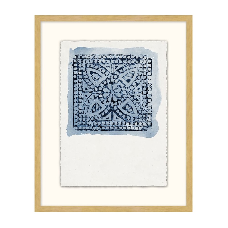 Textile Stamp Framed Prints IV with frame