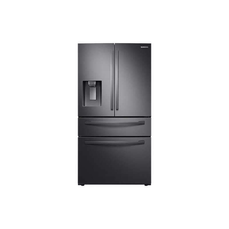 28 cu. ft. 4-Door French Door Refrigerator with FlexZone Drawer in Black Stainless Steel