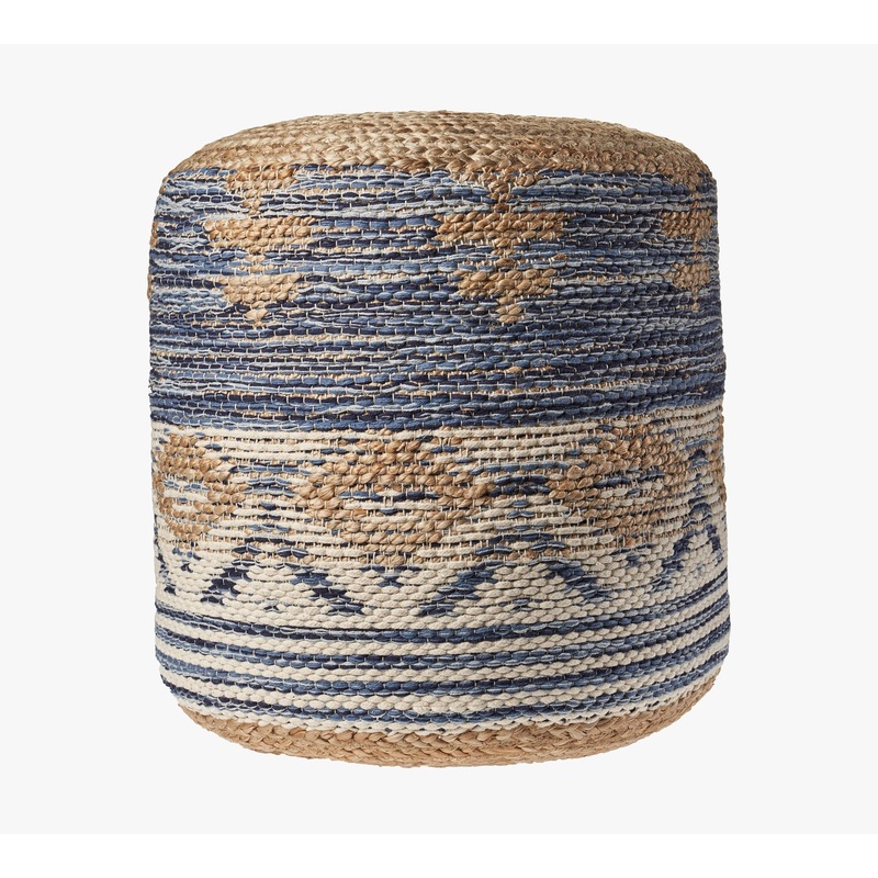 Azul Woven Jute Pouf