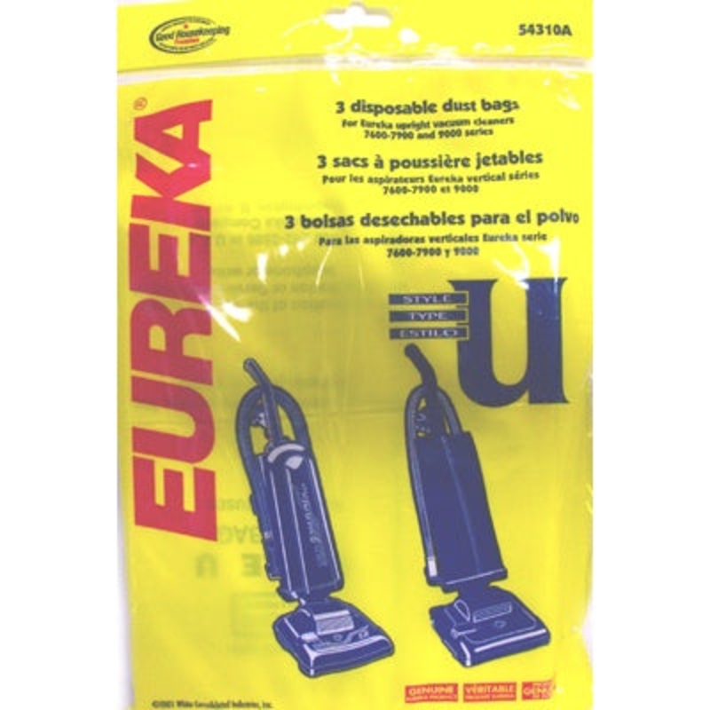 Eureka Bravo Vacuum Bags 9800 Series Style U 3 Pk