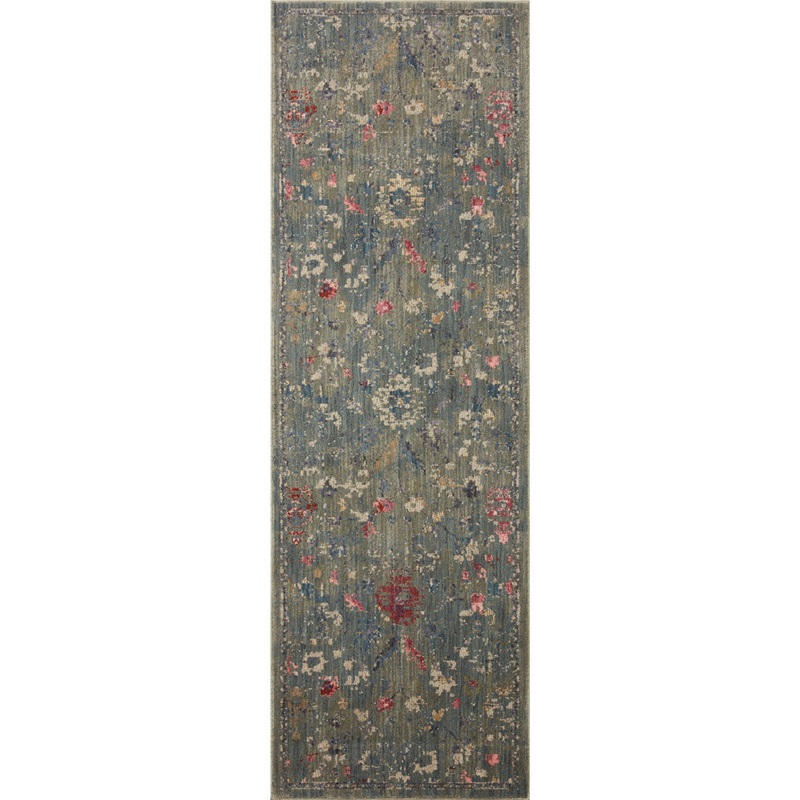 Febbas Oriental Machine Made Power Loom Area Rug in Moss Green Lark Manor Rug Size: Runner 2’7″ x 10′