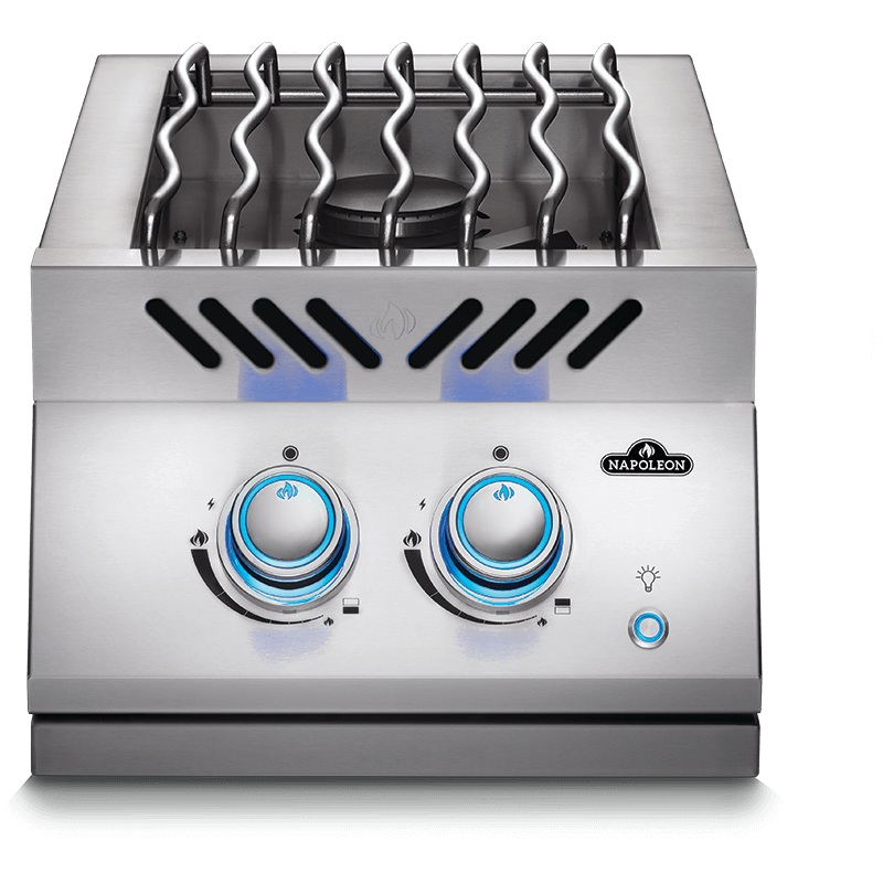 Napoleon Bbq BIB12RTNSS Built-in 700 Series Inline Dual Range Top Burner with Stainless Steel Cover , Natural Gas, Stainless Steel