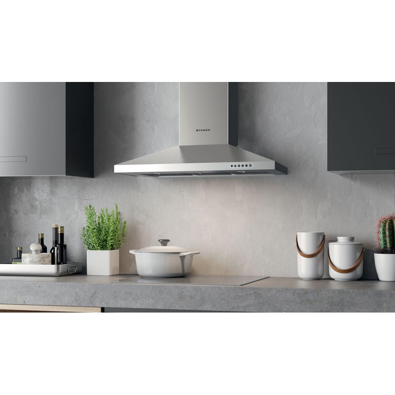 Faber DAMA36SSV2 36″ Pyramid Shape Wall Hood With Variable Air Management