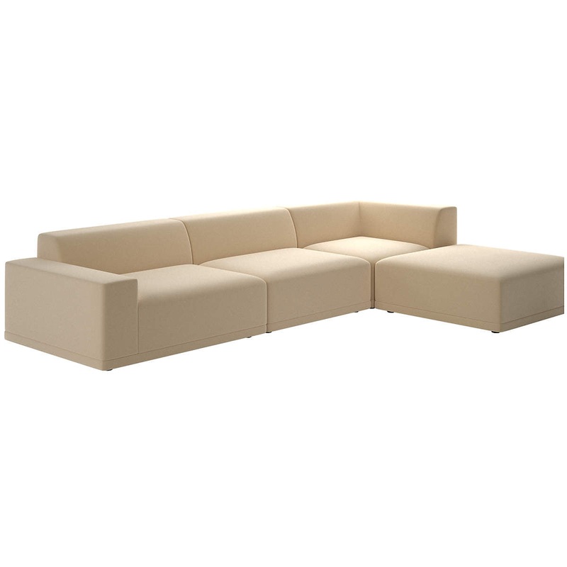 Faible 4 Piece L Shaped Sofa With Left Arm