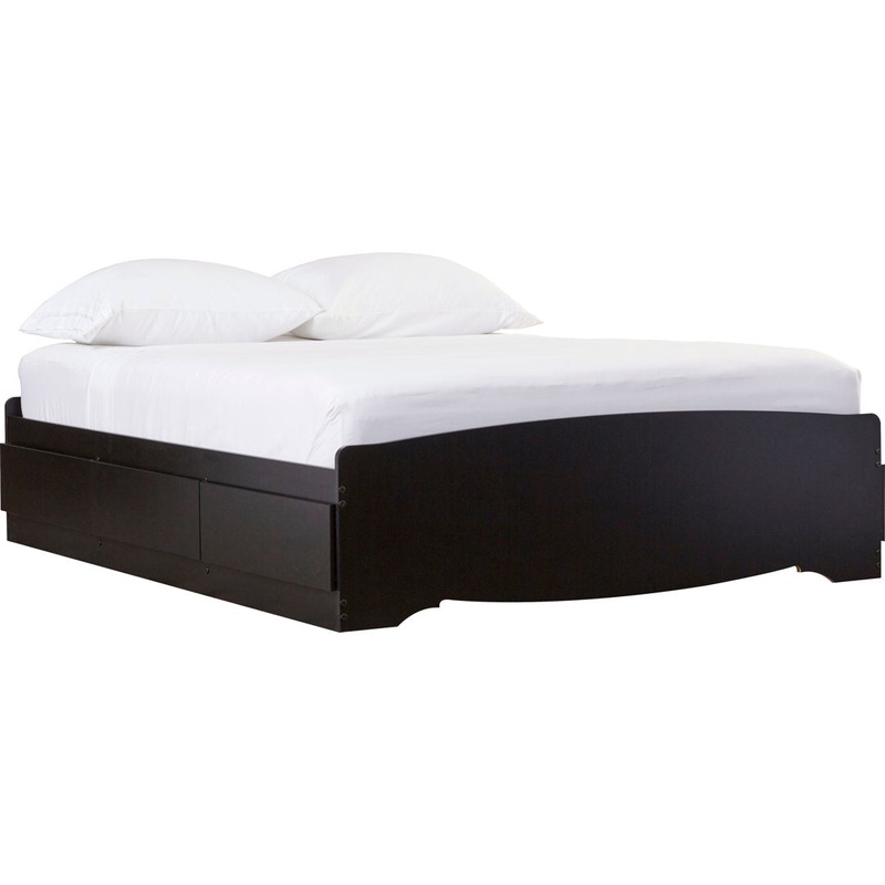 Keionna Mate’s Platform Storage Bed with 6 Drawers Latitude Run Color: Black Size: King