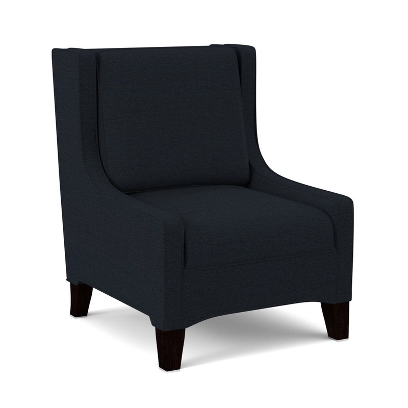 Lucy 26″ W Slipper Chair Edgecombe Furniture Body Fabric: Antic Navy