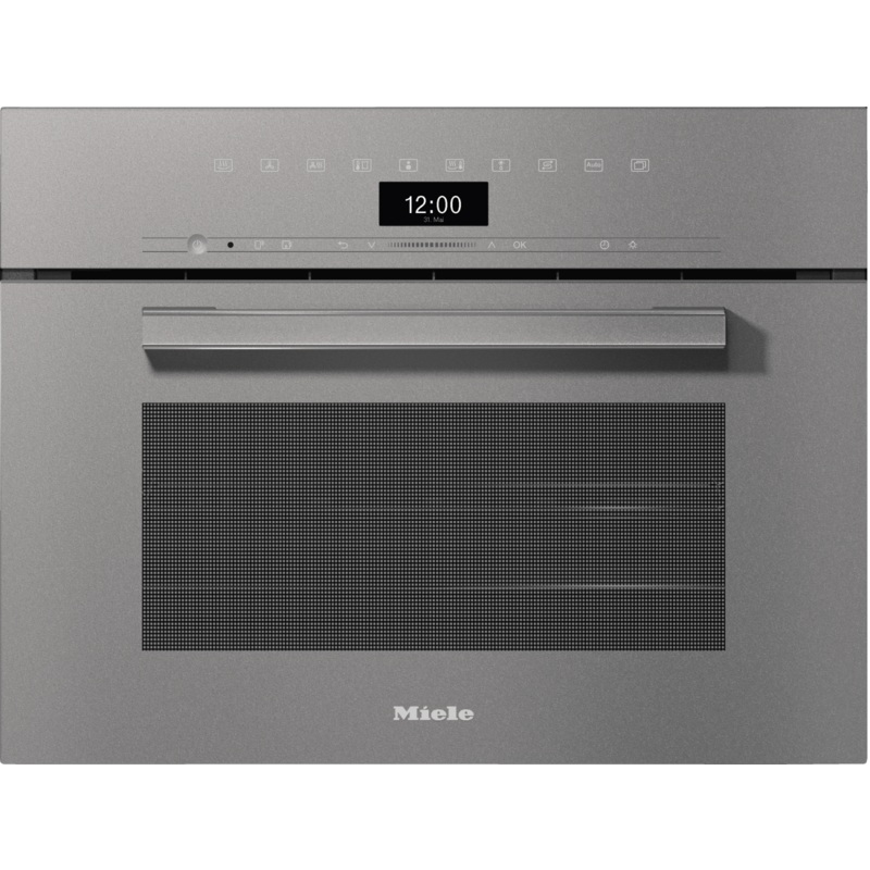Miele DGC7440AMGRAPHITEGREY Dgc 7440 Am – 24″ Compact Combi-Steam Oven Xl For Steam Cooking, Baking, Roasting With Networking + Brilliantlight.