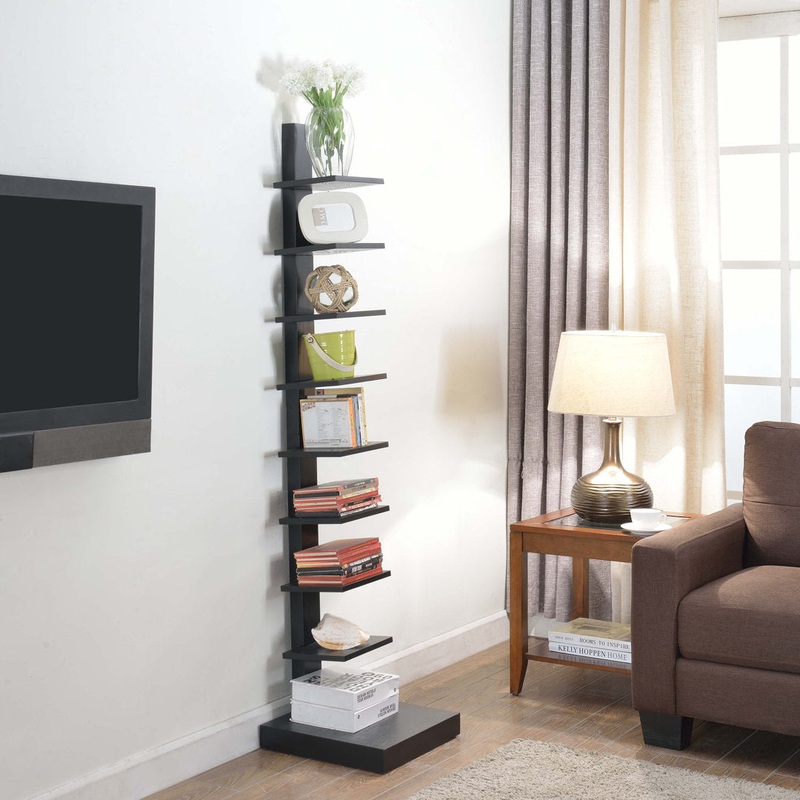 Waverley 67″ H x 15″ W Ladder Bookcase Latitude Run Color: Black
