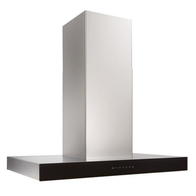 Best Range Hoods ICB3I36SBB Ispira 36-In. 650 Max Cfm Stainless Steel Island Range Hood With Purled Light System And Black Glass