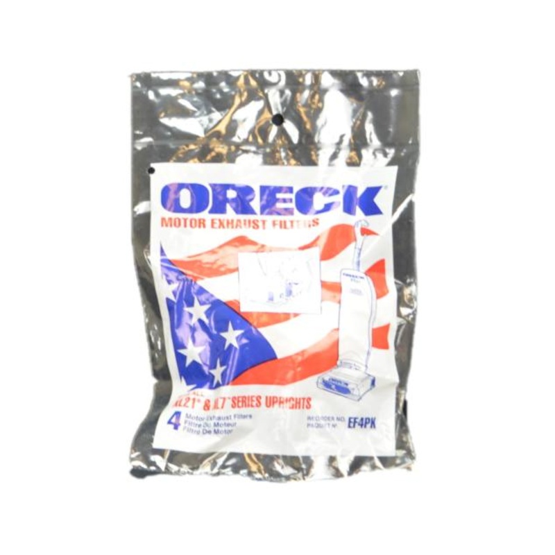 Oreck EF4PK Motor Exhaust Filter 4 Pack