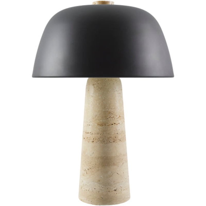 Sleek Travertine Accent Lamp