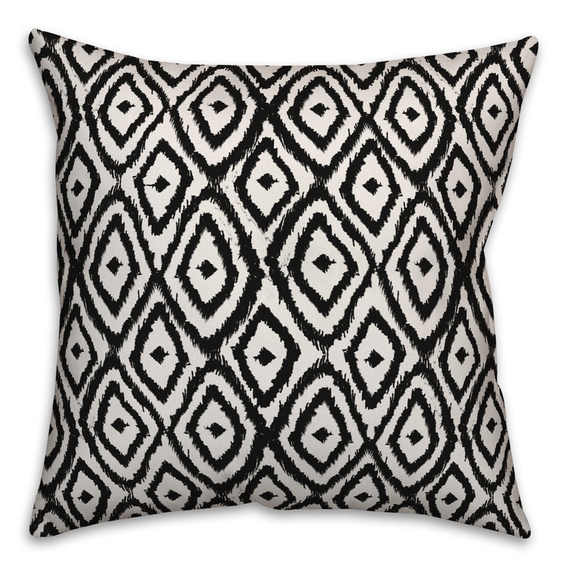 Throw Pillow Designs Direct Creative Group Color: White/Black Size: 16″ x 16″