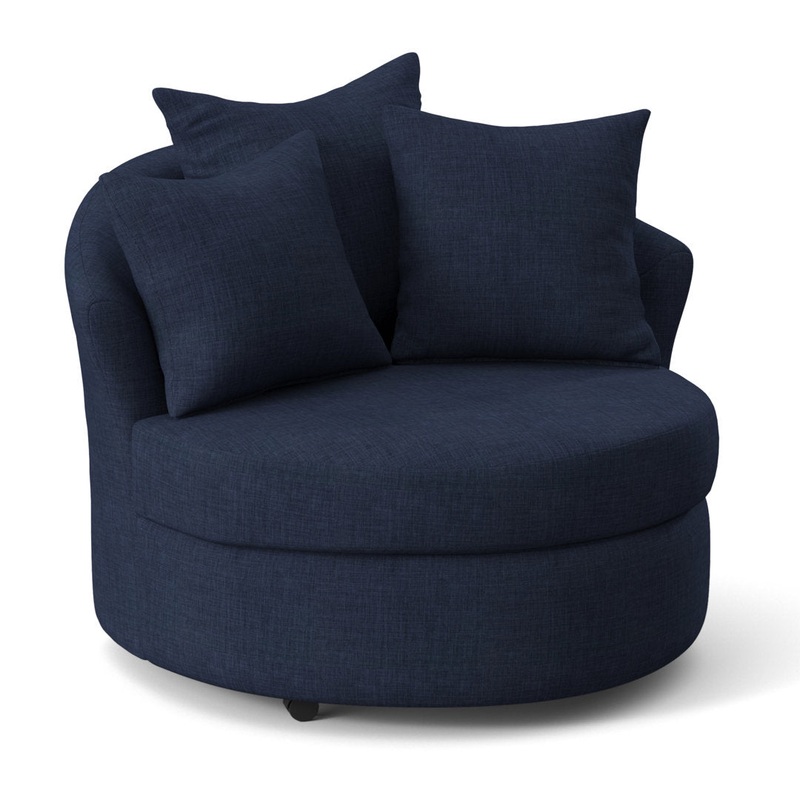 Alsup Barrel Chair Andover Mills Fabric: Oscar Navy