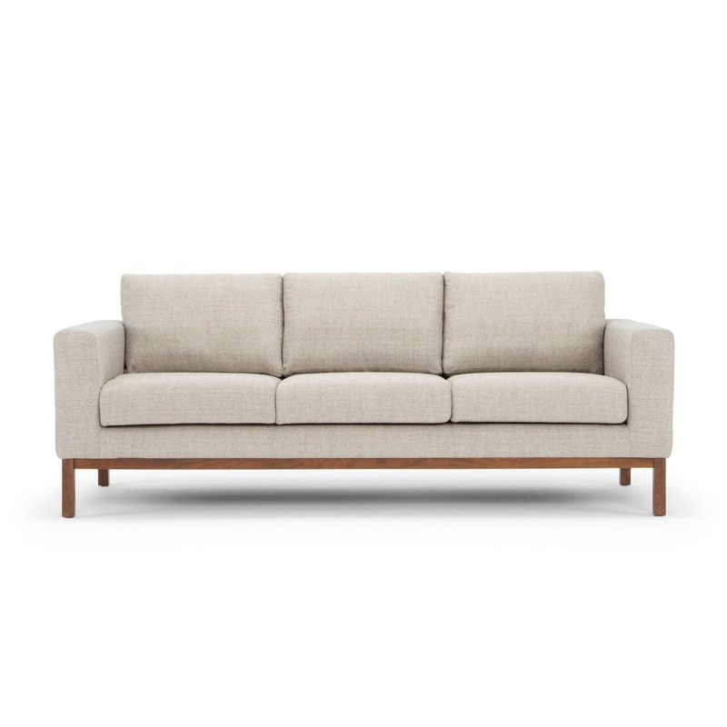 Clayton 84” Upholstered Sofa Joss & Main Fabric: Venga Light Grey Performance Cross Weave