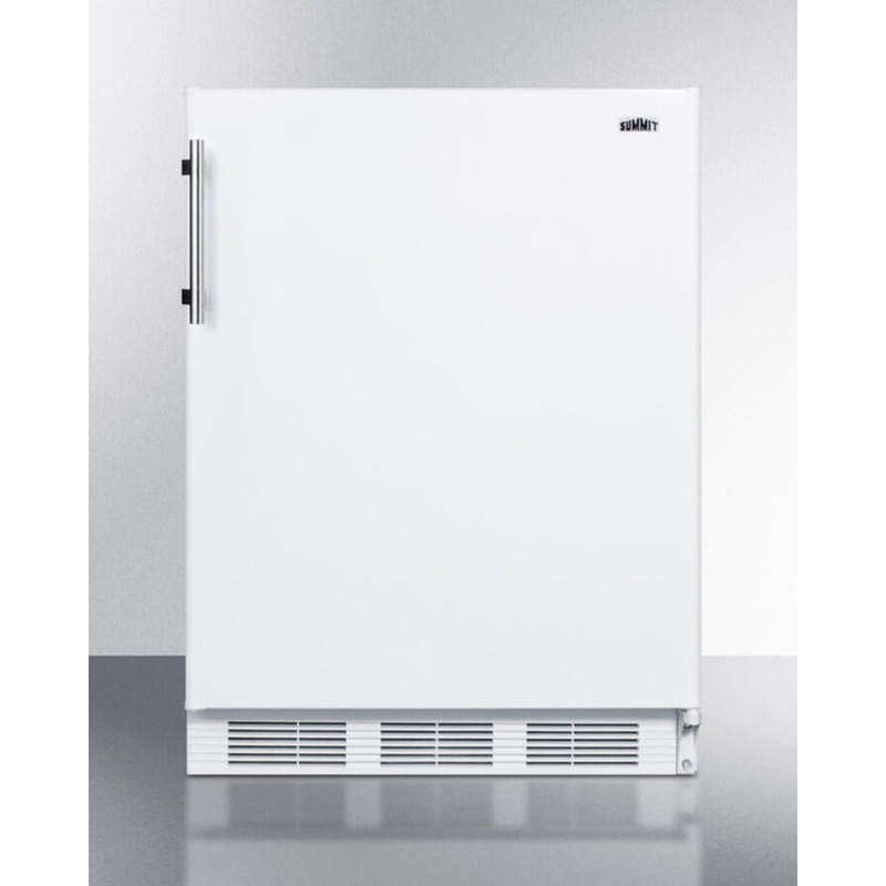 Summit FF61BIADA Ada Compliant Built-In Undercounter All-Refrigerator For Residential Use, Auto Defrost With Deluxe Interior And White Exterior Finish