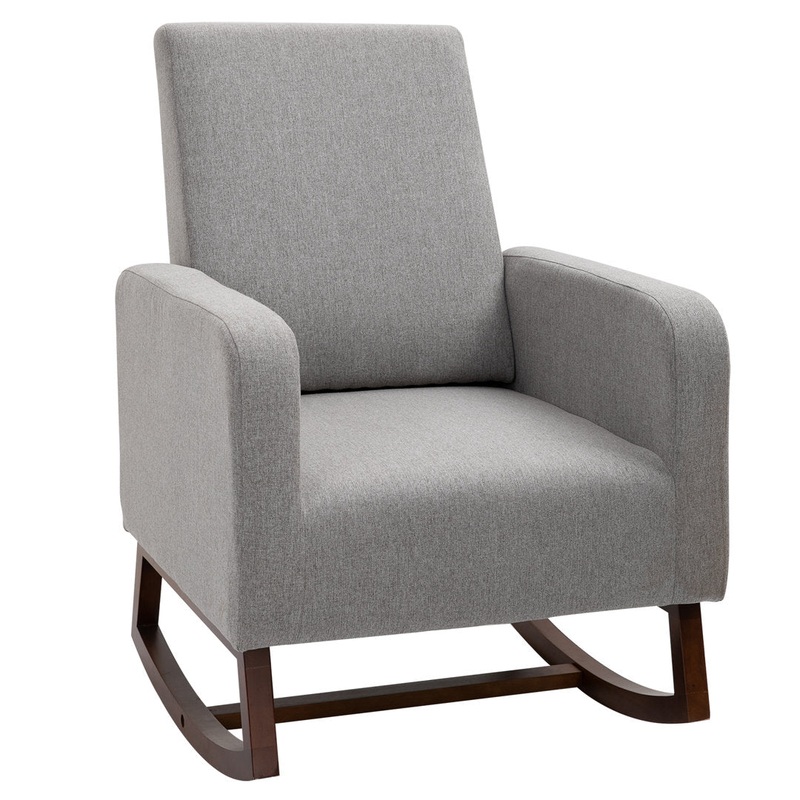 Atze Rocking Chair Latitude Run Fabric: Gray