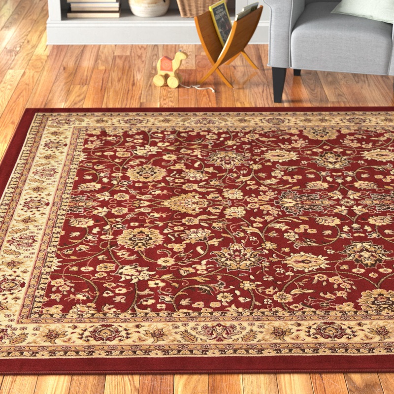 Bhatari Oriental Burgundy Area Rug Winston Porter Rug Size: Rectangle 4’1″ x 6’1″