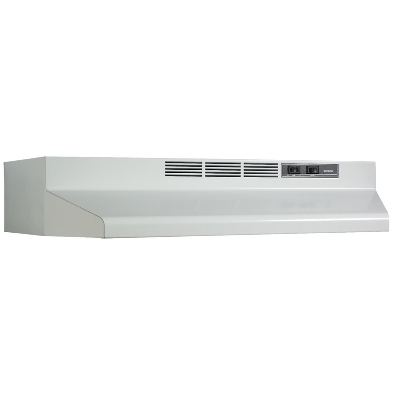 Broan 42-Inch Convertible Under-Cabinet Range Hood, 230 Max Blower CFM, White