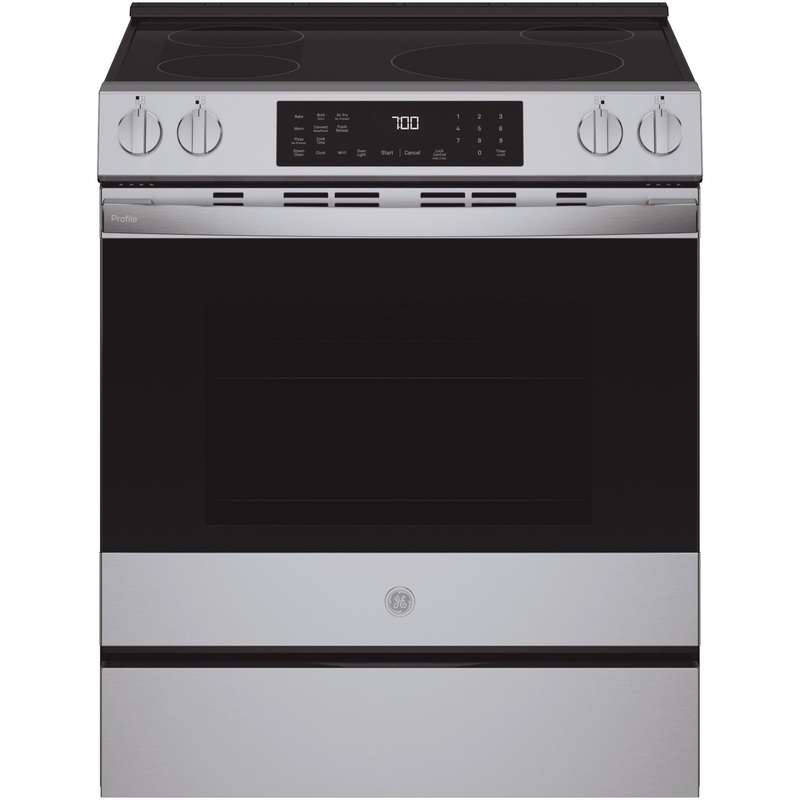 Ge Appliances PHS700AYFS Ge Profile Energy Star 30″ Smart Slide-In Induction And Convection Range With No Preheat Air Fry And Easywash Oven Tray