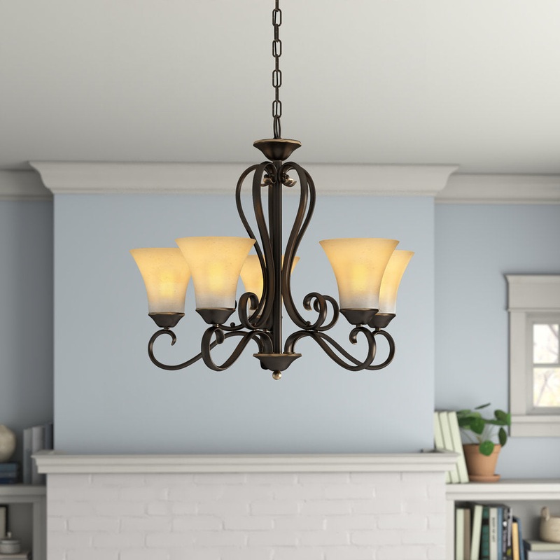 Neal 5 – Light Shaded Classic Chandelier Andover Mills Finish: Palladian Bronze