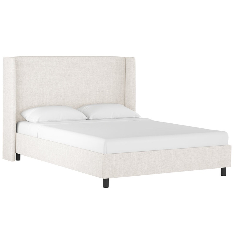 Tilly Upholstered Low Profile Platform Bed Joss & Main Color: Zuma White Textured Linen Size: King
