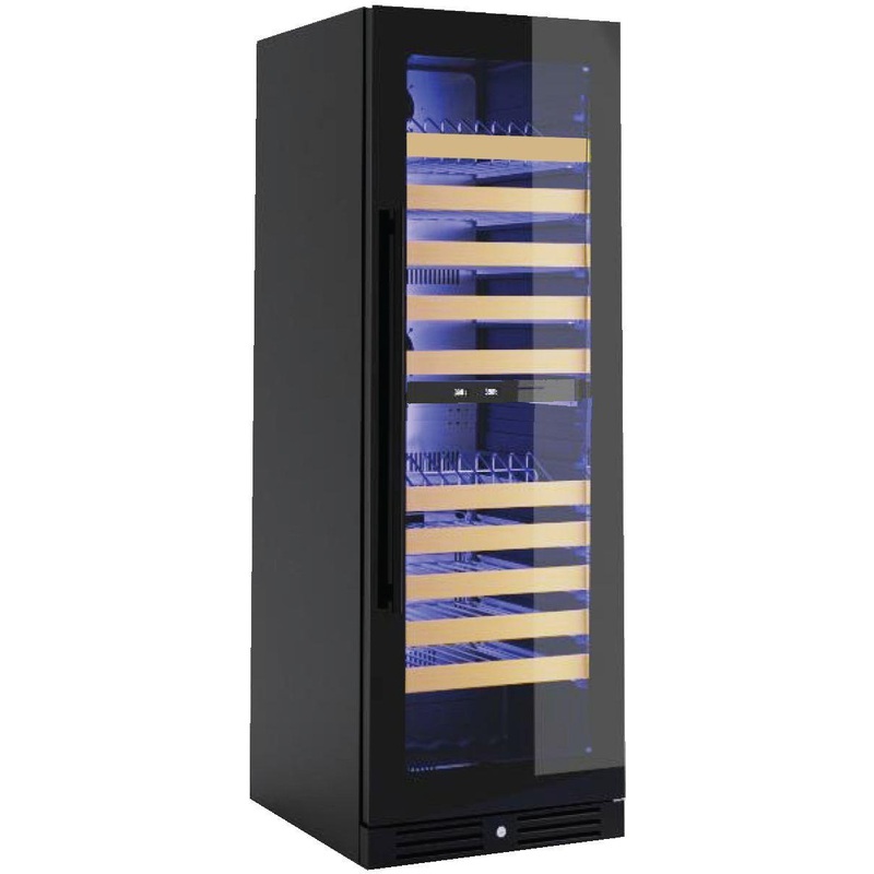 Xo Appliance XOU2470WDZGB Tall Dual Zone Wine Black Glass