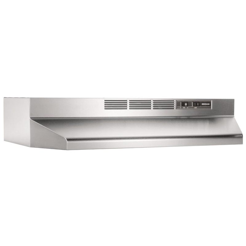413604 Broan 36-Inch Ductless Under-Cabinet Range Hood, Stainless Steel