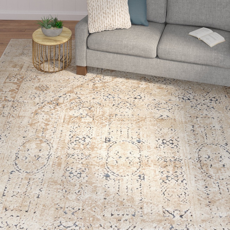 Arleaner Oriental Area Rug in Beige Lark Manor Rug Size: Rectangle 5’1″ x 8′