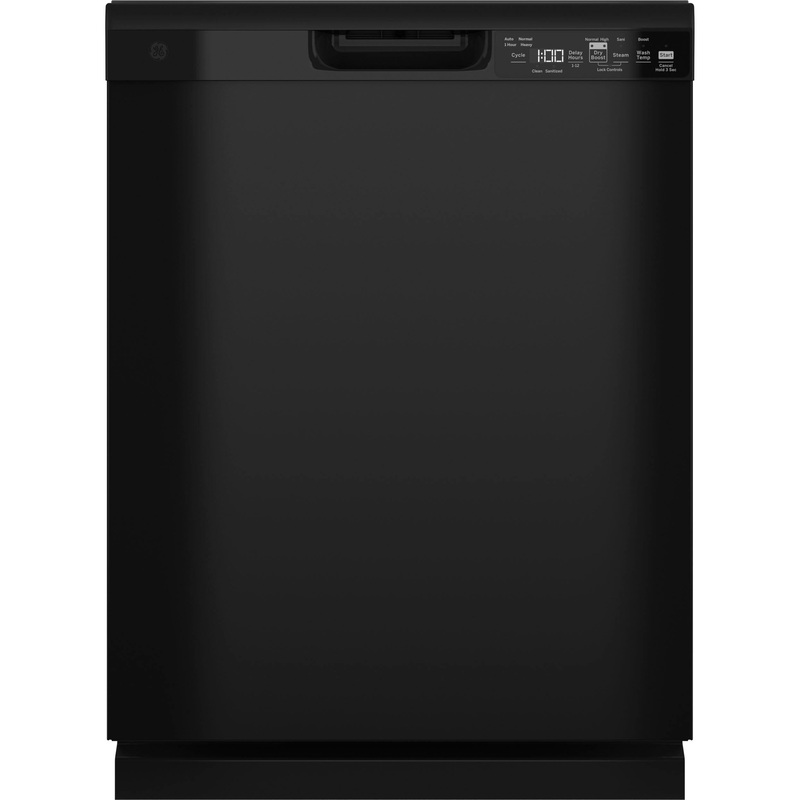 Ge Appliances GDF550PGRBB Ge Front Control With Plastic Interior Dishwasher With Sanitize Cycle & Dry Boost