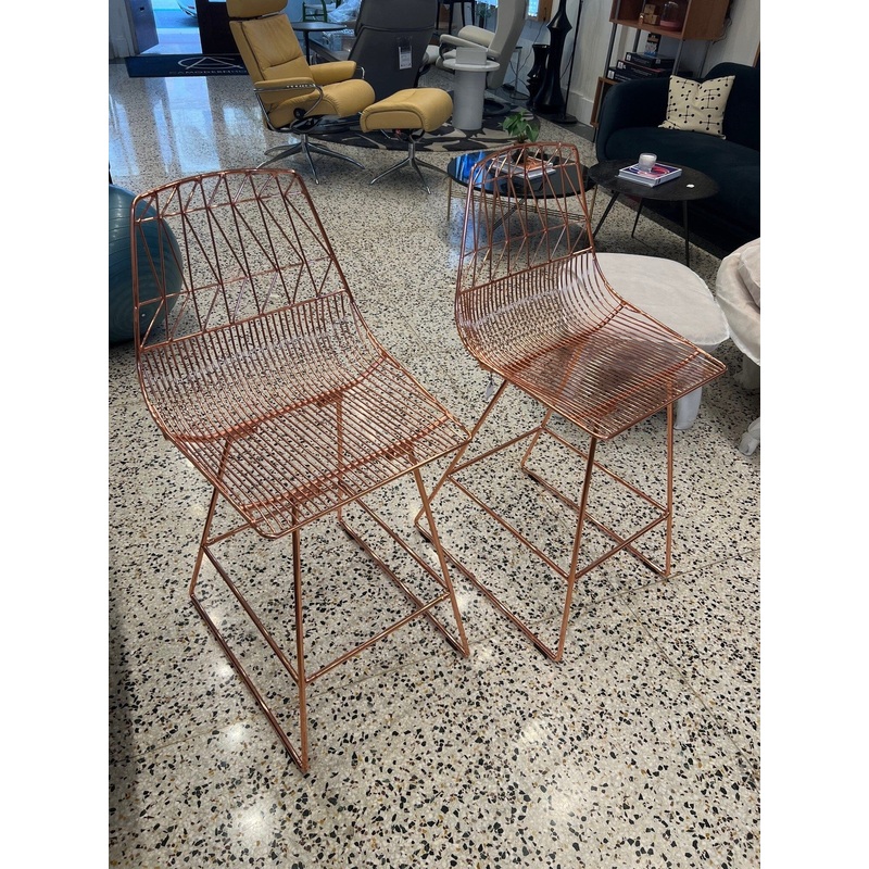 LUCY COUNTER STOOL Set of 2  ***Floor Sample*** Copper