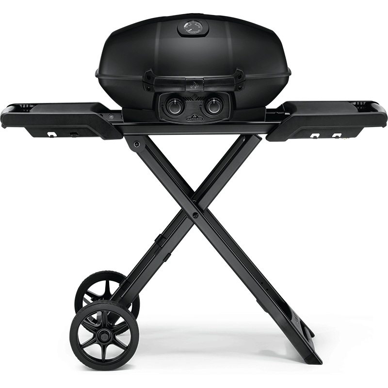 Napoleon Bbq PRO285XMKPHM Phantom Travelq Pro 285 Portable Gas Grill With Scissor Cart , Matte/Matt Black , Propane