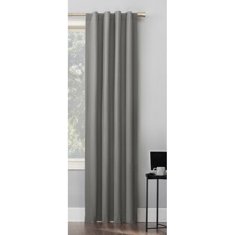 Solid Max Blackout Thermal Rod Pocket Single Curtain Panel