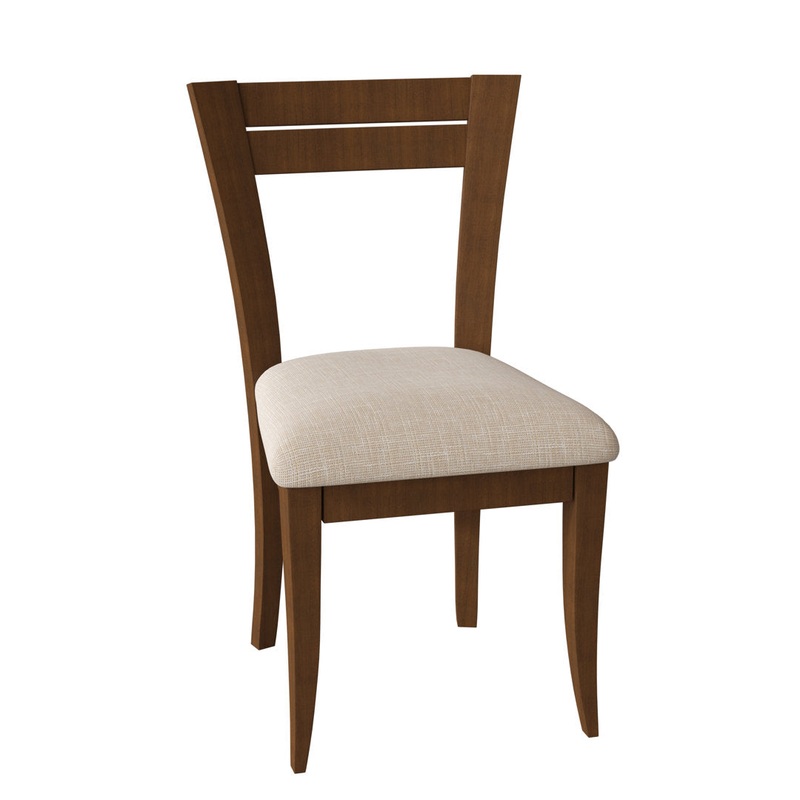 Claverley Ladder Back Side Chair Red Barrel Studio Upholstery Color: Bounty, Frame Color: Aurora