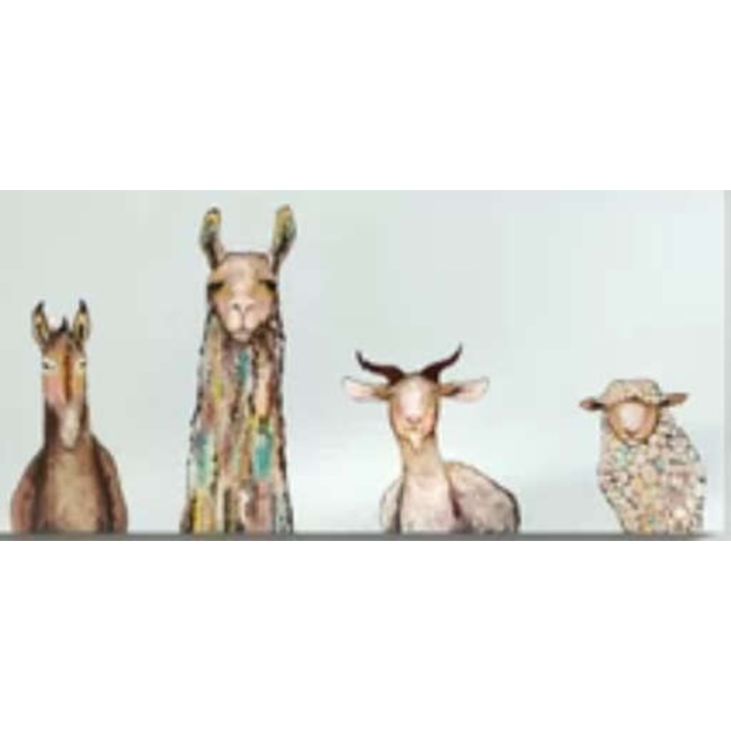 Donkey, Llama, Goat, Sheep Canvas