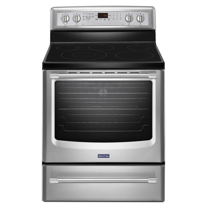 Maytag MER8800DS 30-inch Wide Electric Range with Convection and Power Preheat – 6.2 cu. ft.