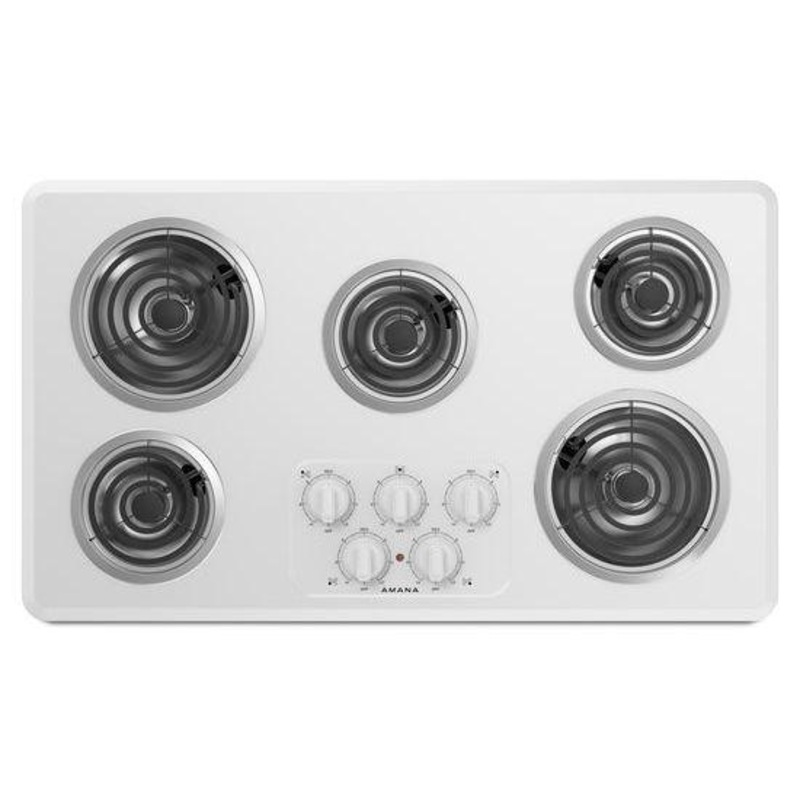 36-inch Electric Cooktop with 5 Elements – white