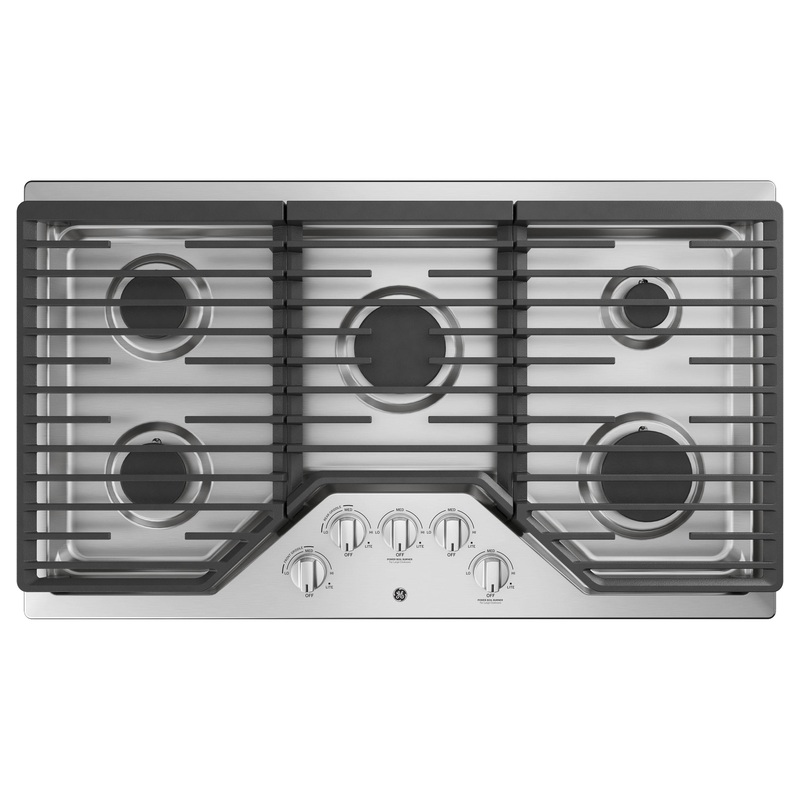 JGP5036SLSS GE 36″ Built-In Gas Cooktop with 5 Burners and Dishwasher Safe Grates
